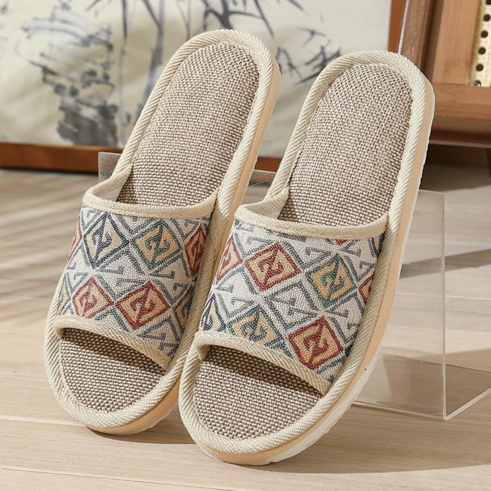 Men Shoes On Sale - Four Seasons Linen Slippers Couple Breathable
