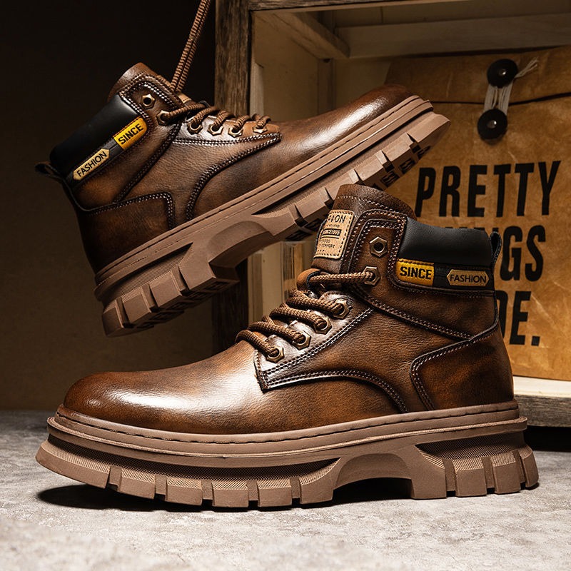 Men'S Shoes Timberland - Vintage Men Platform Ankle Boots Autumn