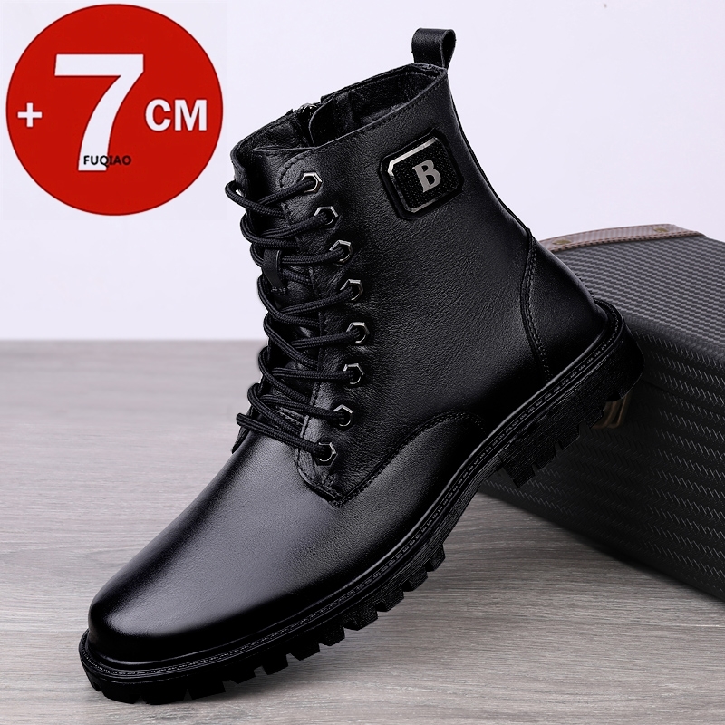 Men's Genuine Leather Elevator - Men'S Shoes Business Casual ulasan dan harga