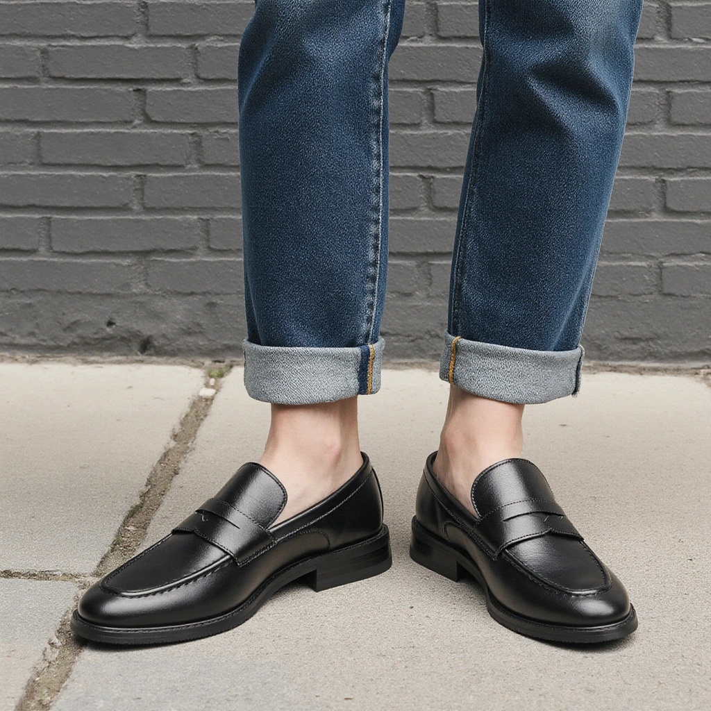 Men's Black Penny Loafers Clas - Men'S Shoes Temu ulasan dan harga