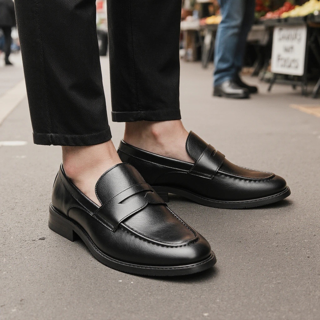 Men's Black Penny Loafers Clas - Men'S Shoes Temu ulasan dan harga