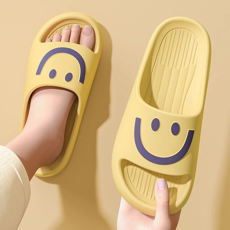 Smiley Face Cloud Slippers Wom - Men Shoes On Sale ulasan dan harga