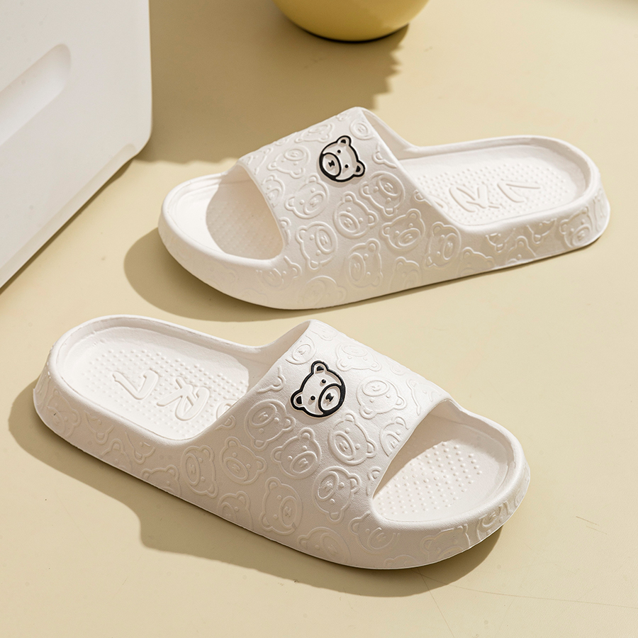 Printting Cute Bear Women Slip - Men Shoes On Sale ulasan dan harga