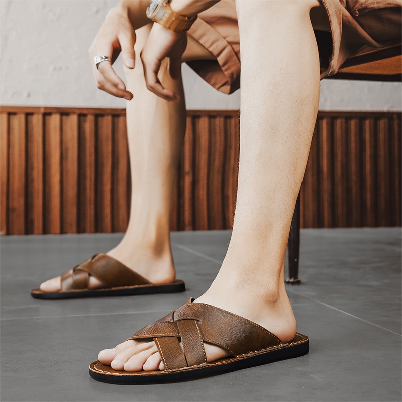 Genuine Leather Men Casual San - Men'S Shoes Temu ulasan dan harga