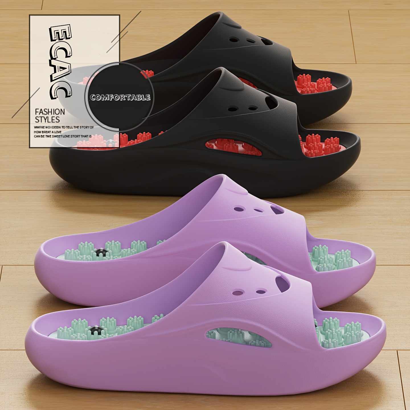 Women Men EVA Massage Slippers - Men Shoes On Sale ulasan dan harga