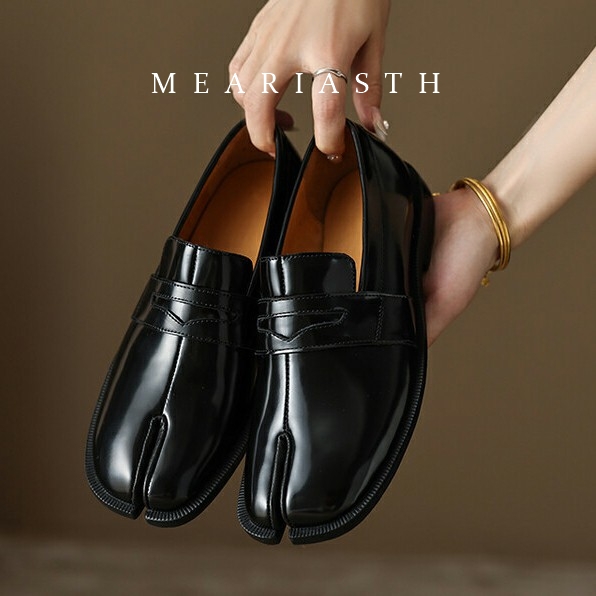 black Tabi Shoes Split Toe Pat - Men'S Shoes Temu ulasan dan harga
