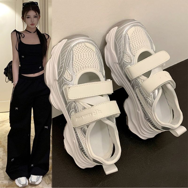 Metallic Silver Hollow Out Pla - Sandal Sport Outdoor ulasan dan harga