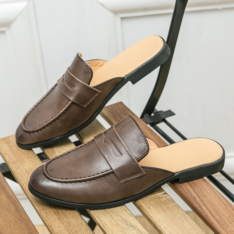 Men Fashionable Half-heeled Le - Men'S Shoes Business Casual ulasan dan harga