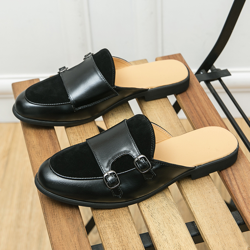 Men Fashionable Half-heeled Le - Men'S Shoes Business Casual ulasan dan harga