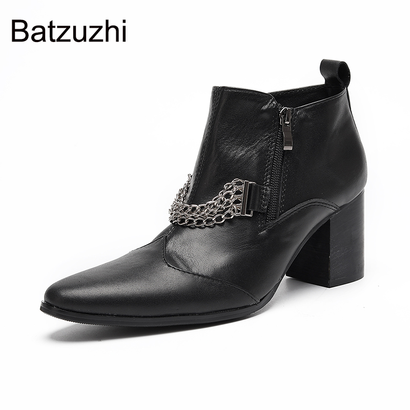Batzuzhi 7cm High Heels Pointe - Shoes Heels Men ulasan dan harga