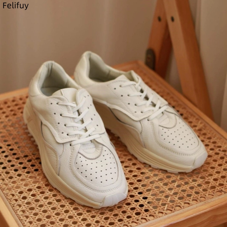Round-toe Lace-up Casual White - Men'S Shoes Temu ulasan dan harga