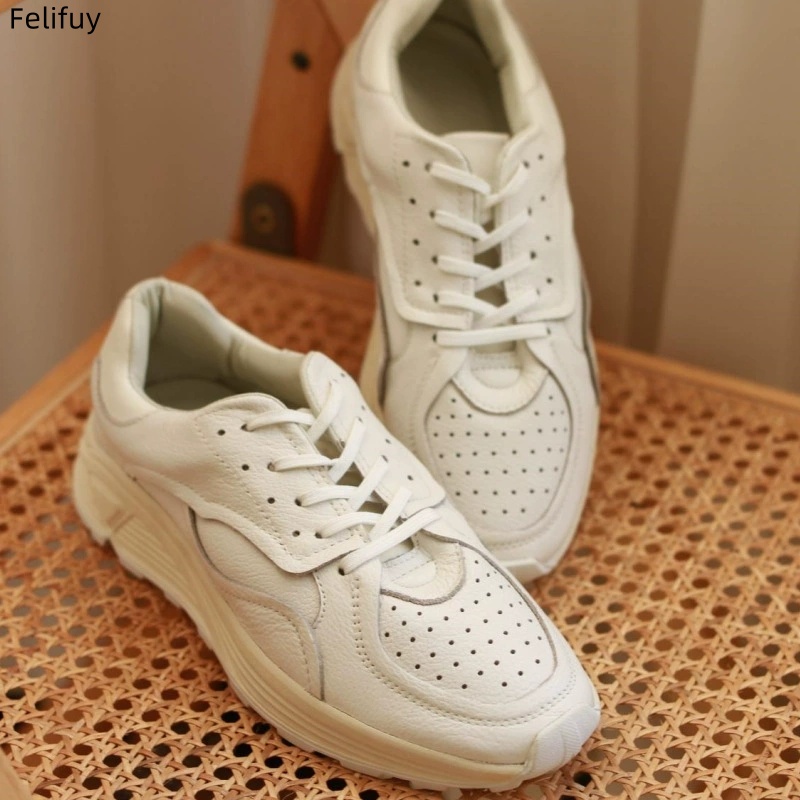 Round-toe Lace-up Casual White - Men'S Shoes Temu ulasan dan harga