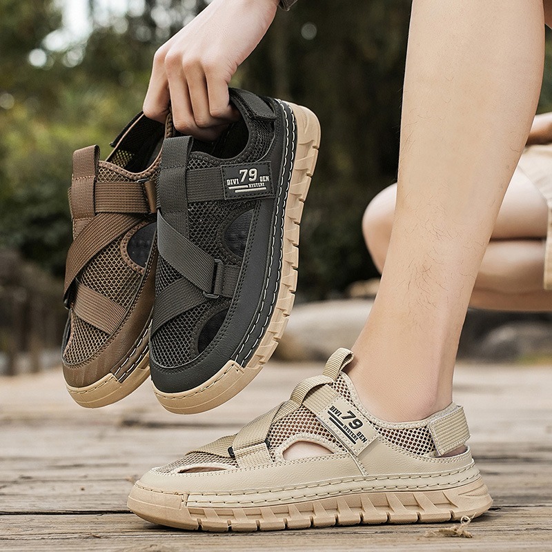 Mens Sandals Summer Mesh Breat - Sandal Sport Outdoor ulasan dan harga