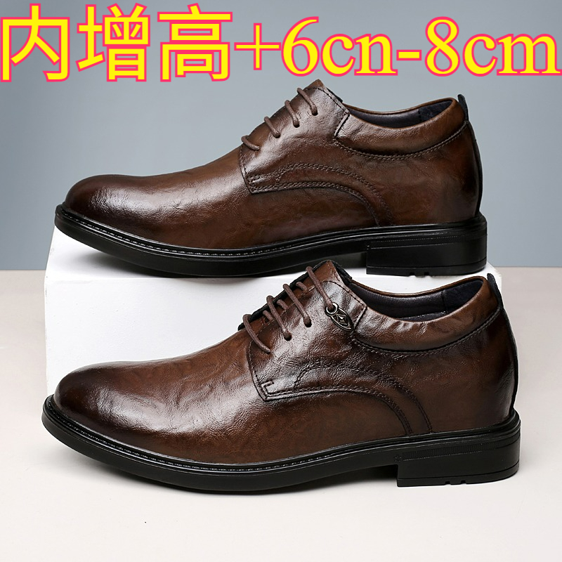 Leather Casual Elevator Shoes  - Men'S Shoes Temu ulasan dan harga