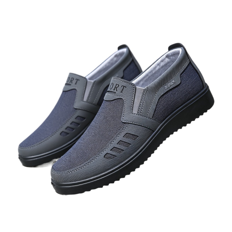Men Slip‑On Canvas Loafers Bre - Men'S Shoes Business Casual ulasan dan harga